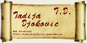 Tadija Đoković vizit kartica